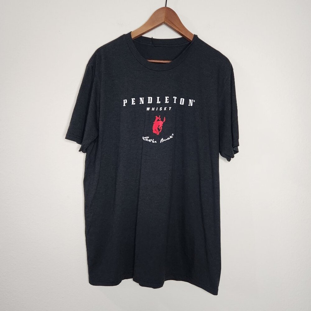 Pendleton Whiskey Mens XL Dark Gray Short Sleeve Shirt Oregon Rip City